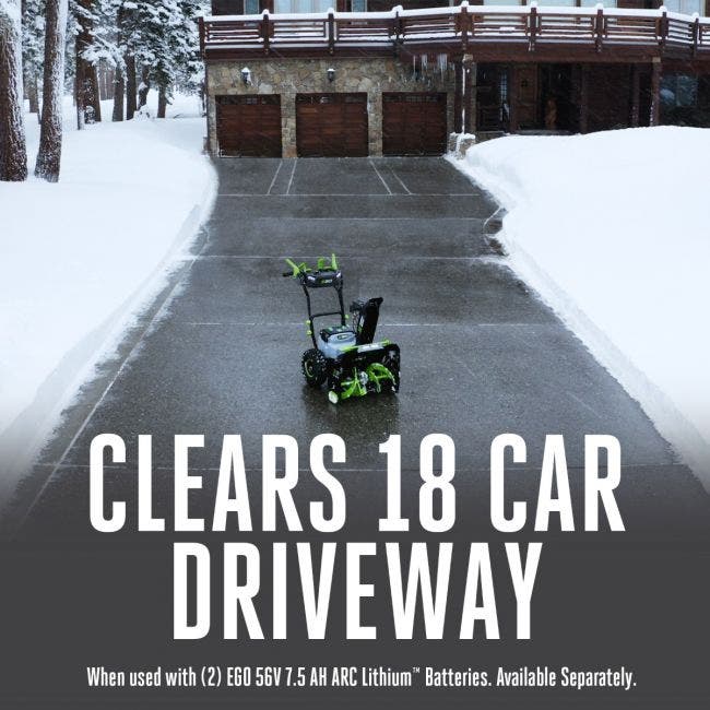 EGO SNT2405 24" Self-Propelled 2-Stage Snow Thrower with (2) 7.5AH Batteries and Rapid Charger