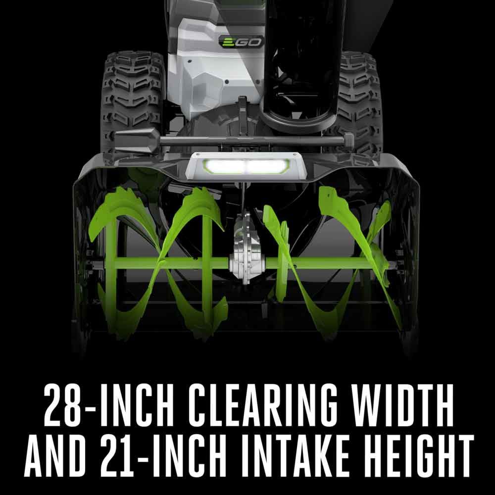 EGO Power+ SNT2807 28 in. Self-Propelled 2-Stage Snow Blower with Peak Power™ and 2 x 12.0 Ah Batteries and Dual Port Charger