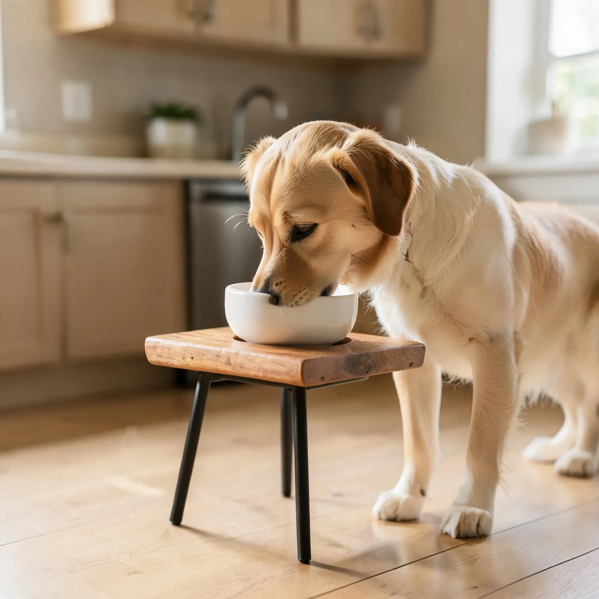 Tilted Single-Bowl Dog Feeder