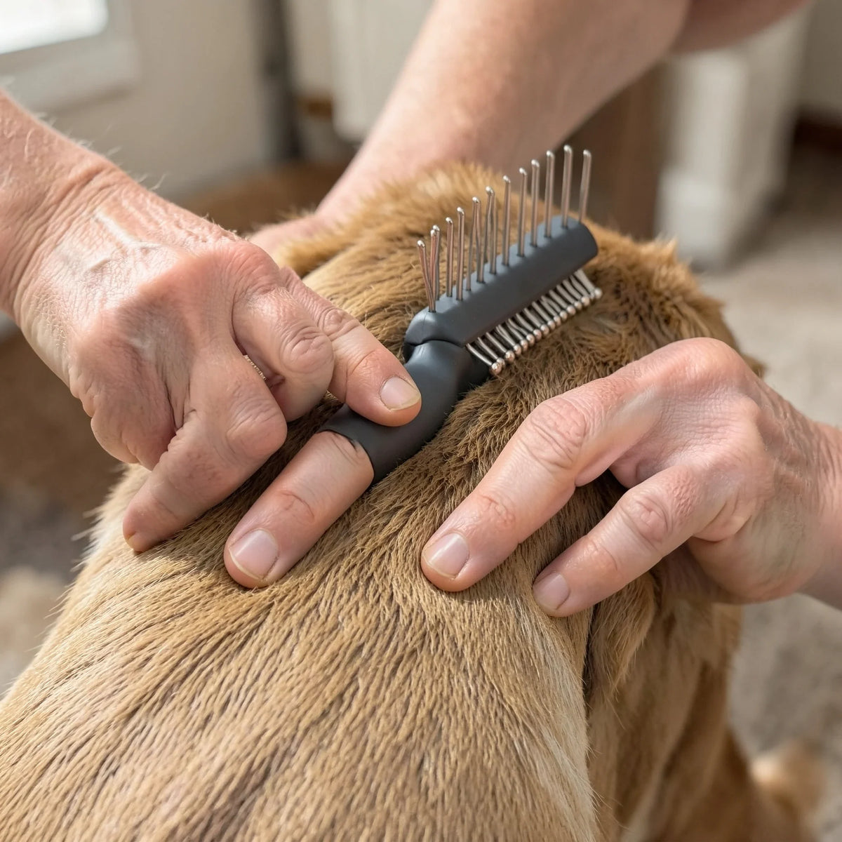 Two-Sided Pet Grooming Brush